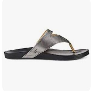 OluKai LALA Leather Thong Flip Flops Slide Sandals